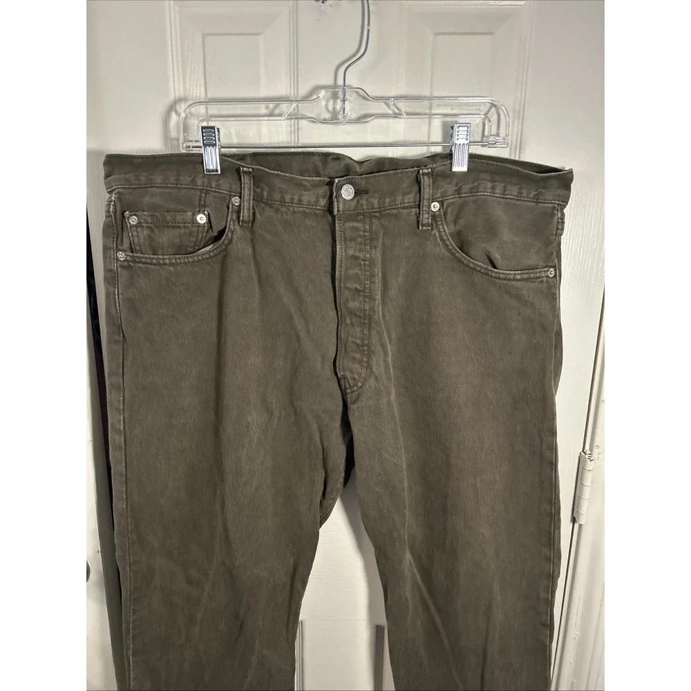 Vintage Levis 501 Jeans‎ Mens 40x30 Green Denim Button Fly Made in USA